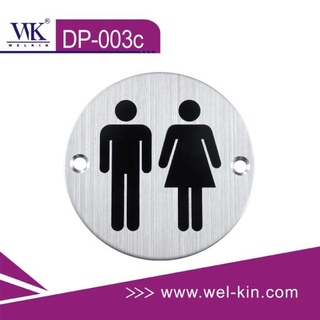 Customized Wall Mounted Restroom Toilet Braille Sign Stamping Door Sign Plate (DP-003c)