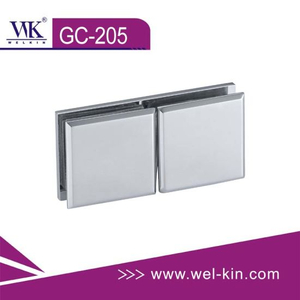 Stainless Steel 180 Degree Glass Door Holder Glass Clamp Brass Shower Hardware (GC-205)