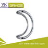 C Shape 304 Stainless Steel Round Tube Shower Door Pull Handle for Glass Door (GPH-008)