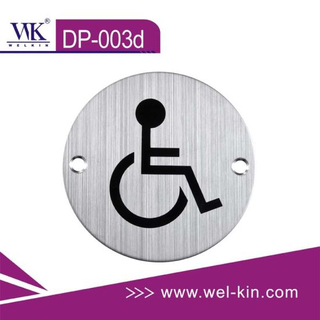 Stainless Steel Wall Mounted Door Metal Signs Plate for Handicapped (DP-003D)