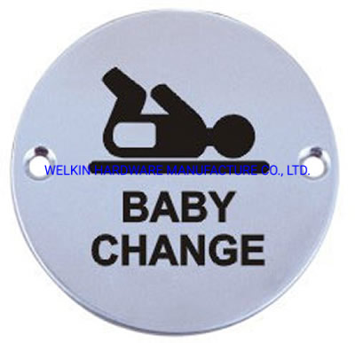 Men And Women Modern Restroom Sign Stainless Steel Sign Plate (DP-003A)
