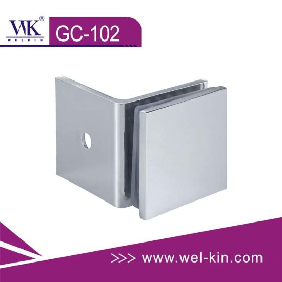 Chrome 90 Degree Single Side Glass Clips for Glass Door (GC-102)